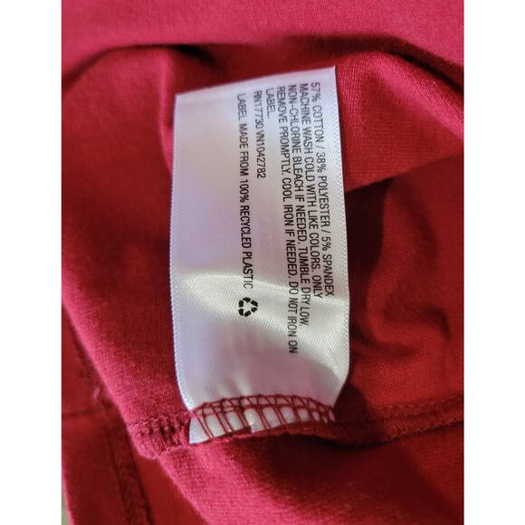 Isabel Maternity by Ingrid & Isabel Women’s Red 3/4 Sleeve Stretch T-Shirt Dress - Picture 6 of 9